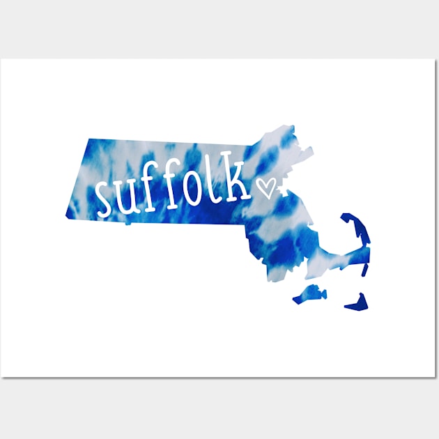 Tie Dye Suffolk University Boston Wall Art by aterkaderk